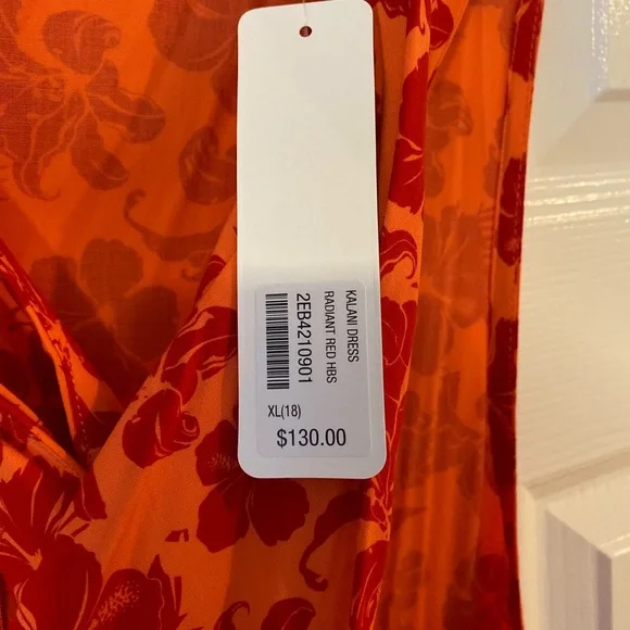 Soft surroundings Kalani Red Hibiscus Dress- XL (18) - Picture 4 of 5